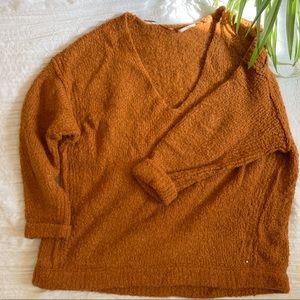 Free People Slouchy Oversized V-Neck Sweater M